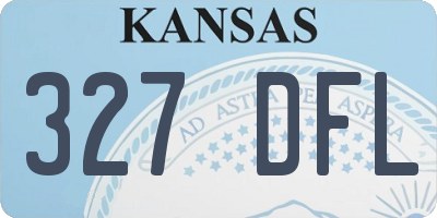KS license plate 327DFL