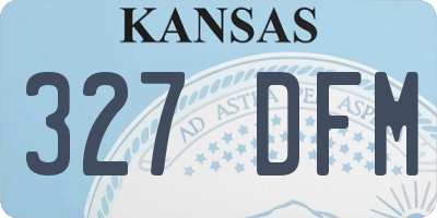 KS license plate 327DFM