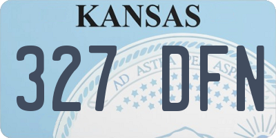 KS license plate 327DFN