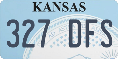 KS license plate 327DFS