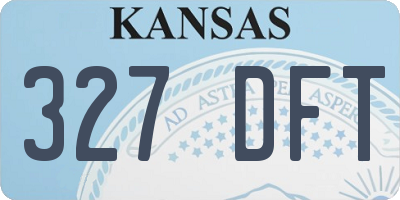 KS license plate 327DFT