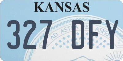 KS license plate 327DFY