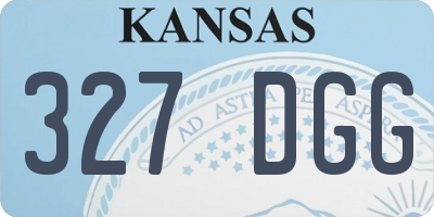 KS license plate 327DGG