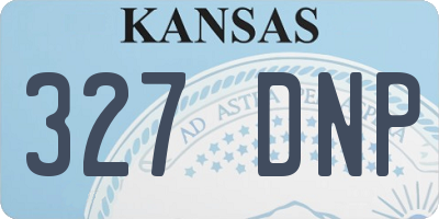KS license plate 327DNP