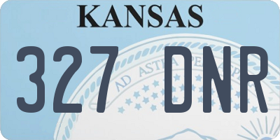 KS license plate 327DNR