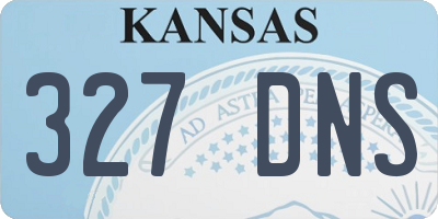 KS license plate 327DNS