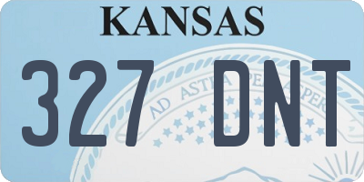 KS license plate 327DNT