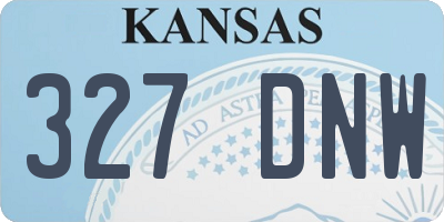 KS license plate 327DNW