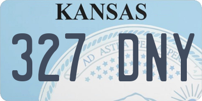 KS license plate 327DNY