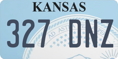 KS license plate 327DNZ