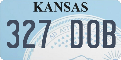 KS license plate 327DOB