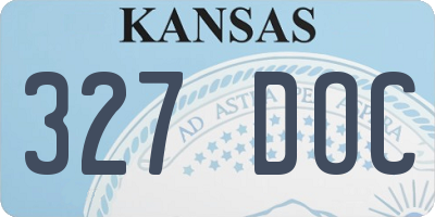 KS license plate 327DOC