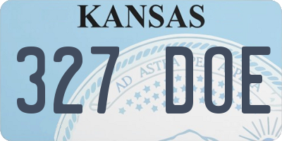 KS license plate 327DOE