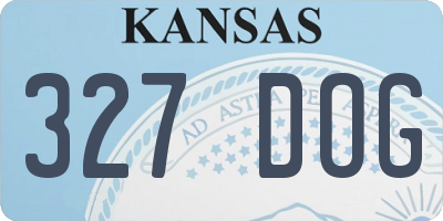 KS license plate 327DOG