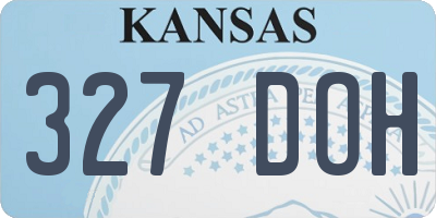 KS license plate 327DOH
