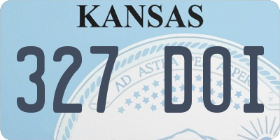 KS license plate 327DOI