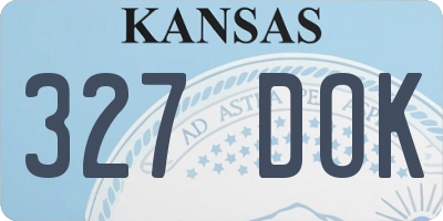 KS license plate 327DOK