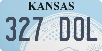 KS license plate 327DOL