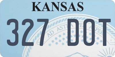 KS license plate 327DOT