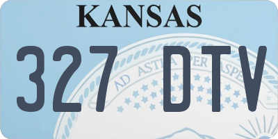 KS license plate 327DTV