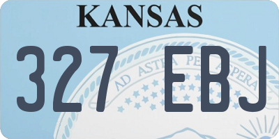 KS license plate 327EBJ