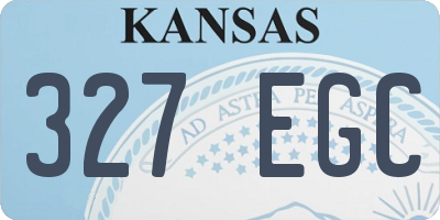KS license plate 327EGC