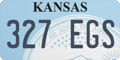 KS license plate 327EGS