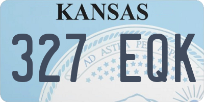 KS license plate 327EQK