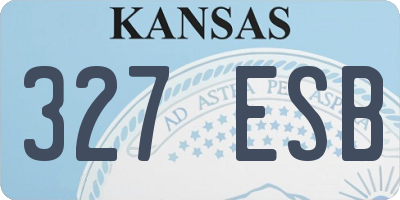 KS license plate 327ESB