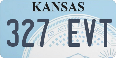 KS license plate 327EVT