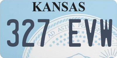 KS license plate 327EVW