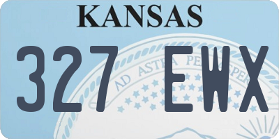 KS license plate 327EWX