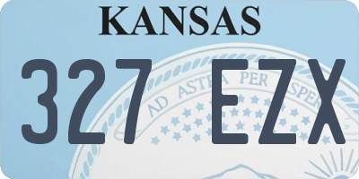 KS license plate 327EZX