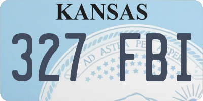KS license plate 327FBI