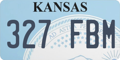 KS license plate 327FBM