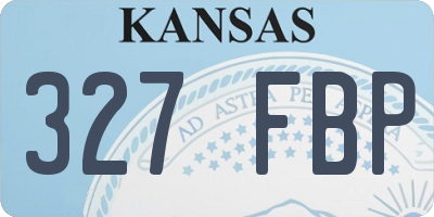 KS license plate 327FBP