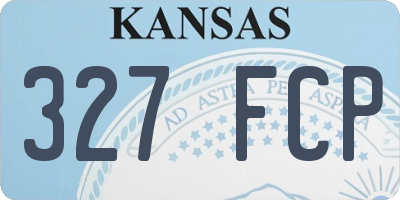KS license plate 327FCP