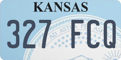 KS license plate 327FCQ