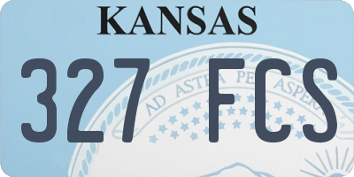 KS license plate 327FCS