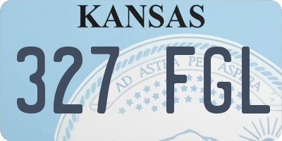 KS license plate 327FGL