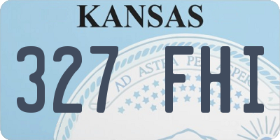 KS license plate 327FHI