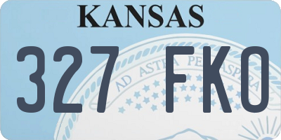 KS license plate 327FKO