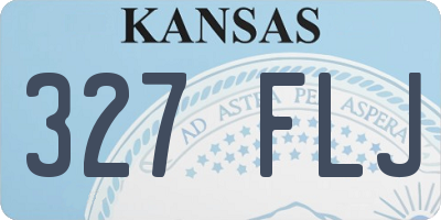 KS license plate 327FLJ
