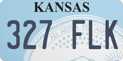 KS license plate 327FLK