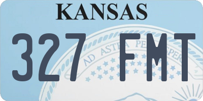 KS license plate 327FMT