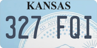 KS license plate 327FQI