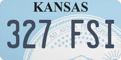 KS license plate 327FSI