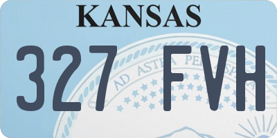 KS license plate 327FVH