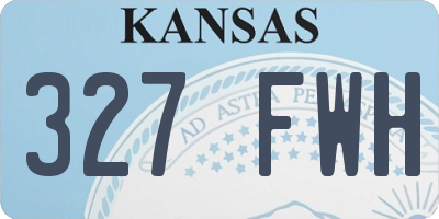 KS license plate 327FWH