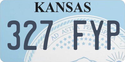 KS license plate 327FYP